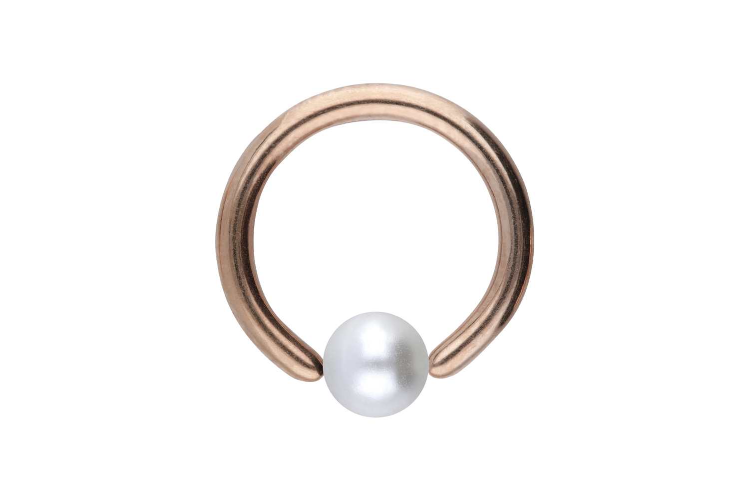 Chirurgenstahl Klemmkugelring Piercing SYNTHETISCHE PERLE